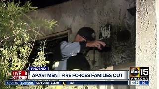 Phoenix apartment fire forces families out