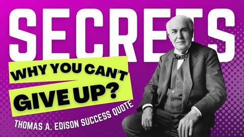 Thomas A.Edison Success Quote│Why You Can't Give Up? 🔥💪│Short Video│#quote #motivationalvideo