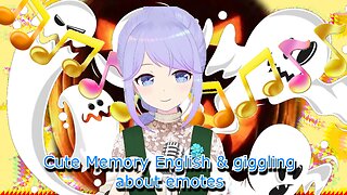 Vtuber utakata memory being cute during Her Halloween karaoke Memoglish & laughing about chat emotes