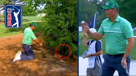 Padraig Harrington saves par FROM HIS KNEES at Texas Children’s