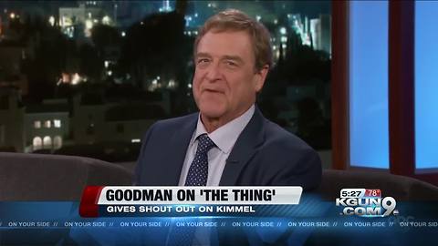 Goodman gives shout-out to 'The Thing' on Kimmel