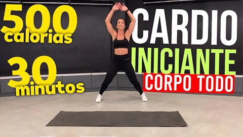 CARDIO para INICIANTES | 30MIN | Queime 500 calorias | Corpo Todo