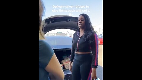 Food Delivery Driver Takes Back All The Groceries Because She Didn't Get A Tip