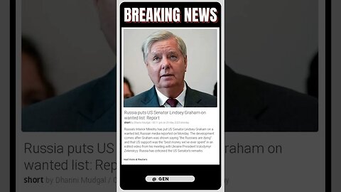 Russia Puts Lindsey Graham on Wanted List After Pro-Ukraine Video | #shorts #news