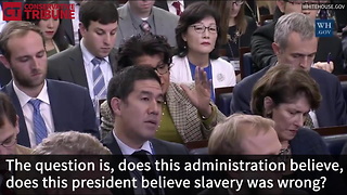 Sarah Huckabee Sanders Shuts Down Liberal Reporter Who Again Asked About Slavery