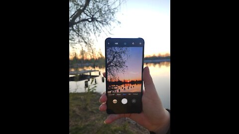 Spring sunset on the lake