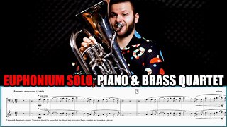 2 VERSIONS of CHRISTMAS EUPHONIUM SOLO "O Holy Night" by Adolphe Adam. Sheet Music Play Along!