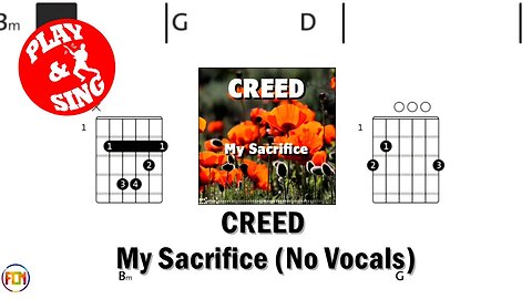 CREED My Sacrifice FCN GUITAR CHORDS & LYRICS NO VOCALS