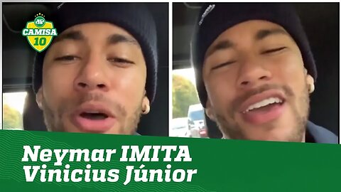 Que voz! Neymar entra na zoeira e IMITA Vinicius Júnior cantando!