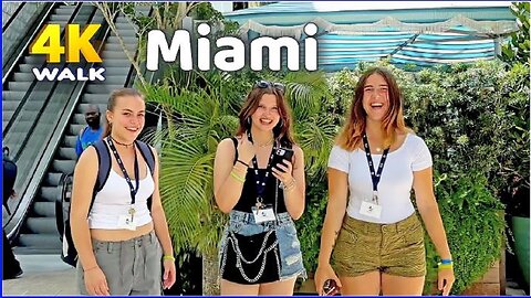 【4K】𝐖𝐀𝐋𝐊 ➜ ☘️ MIAMI Beach 🇺🇸 USA 🇺🇸 4K video 𝐇𝐃𝐑 !
