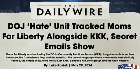 DOJ TRACKING MOMS & OTHERS THROUGH THEIR COMMUNITY RELATION SERVICES DIVISON - 6 mins.