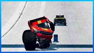 |MiniBeamNG/ Cars vs Bollards #01 BeamNG.Drive