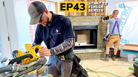 Building A Mountain Cabin EP43 | fireplace and flooring