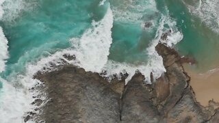 peaceful ocean shore for meditation