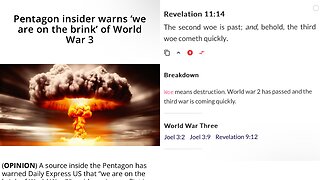 Pentagon warns ‘we are on the brink’ of World War 3