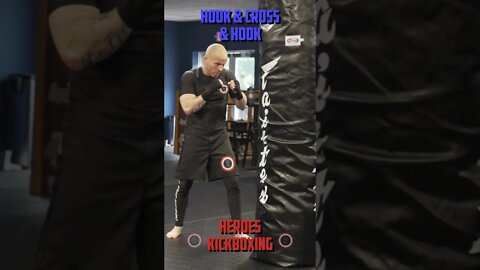 Heroes Training Center | Kickboxing & MMA "How To Double Up" Hook & Cross & Hook BH | #Shorts