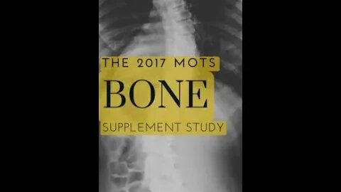 Another Bone Supplement Study