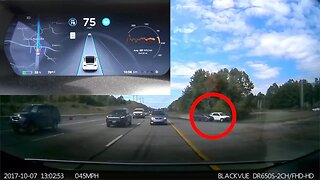 Tesla Dash Cam Records Crazy Accident!