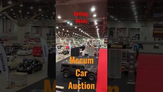 Setting up Mecum car Auction. Las Vegas
