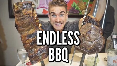 ALL YOU CAN EAT BRAZILIAN BBQ CHALLENGE | CHURRASCARIA IN HOUSTON TEXAS | MAN VS FOOD