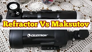 Comparing Petzeval Refractor Against Maksutov, Celestron C90 vs William Optics Zenithstar 66ED