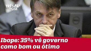 IBOPE: 35% da população vê governo Jair Bolsonaro como ótimo ou bom