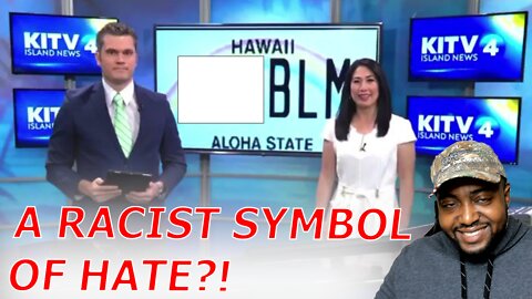 Hawaii News Station MELTS DOWN AND Harasses Trump Supporter OVER Racist FCKBLM' License Plate