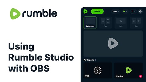 Using OBS with Rumble Studio