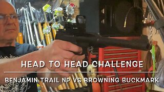 Head to head challenge: Benjamin Trail NP vs Umarex Browning Buckmark break barrel pellet pistols!