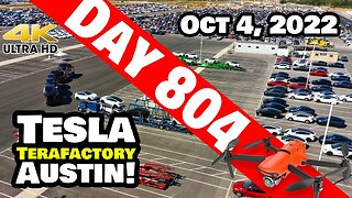 MODEL Y RAMPING AT GIGA TEXAS! - Tesla Gigafactory Austin 4K Day 804 - 10/4/22 - Tesla Terafactory