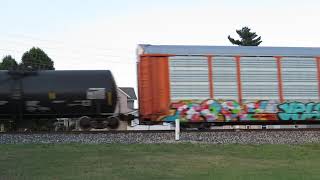 CSX Q348 Intermodal/Autorack/Manifest Mixed Freight Train from Creston, Ohio August 15, 2020