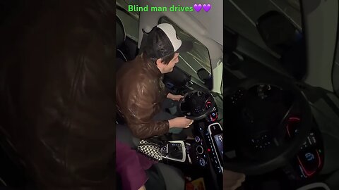 Blind man drives first time #shorts #driving