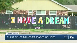 Tulsa fence brings messages of hope