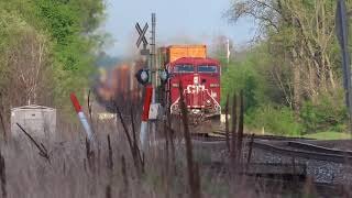 CSX Q165 Intermodal Double-Stack Train with Canadian Pacific Power from Bascom, Ohio May 7, 2021