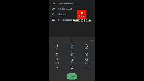 Airtel welo ke liye 20 Gb data free try one time please subscribe please