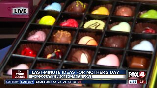 Checking out Mother's Day treats with Norman Love