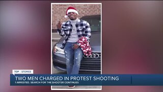 1 arrested, 1 still on the run in fatal shooting near downtown Detroit protest