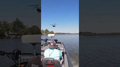 Military flyover Chick River Fishing #military #fishing #rangerboats #america