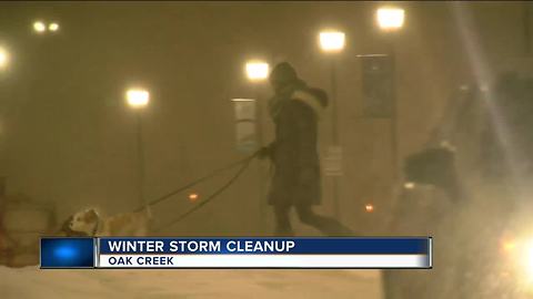 Oak Creek residents battle through snow
