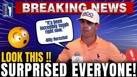 🔥😱 SHOCKING! BILLY HORSCHEL SURPRISED EVERYONE! THIS WAS TOTALLY UNEXPECTED! 🚨GOLF NEWS!