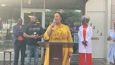 The #juneteenth in Queens Press Conference and Kickoff At @CMNantashaW office 172-12 Linden Blvd QNS