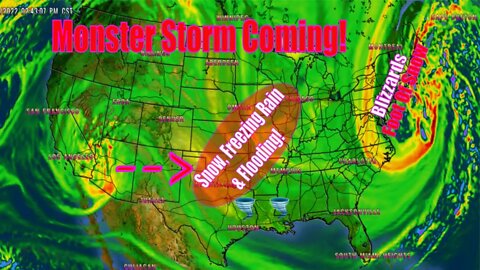 Monster Storm Bringing Foot Of Snow & Severe Weather Bringing Snow & Flooding! - The WeatherMan Plus