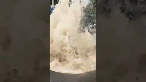 A water pipe Burst in Kiev.