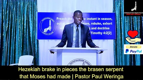 Hezekiah brake in pieces the brasen serpent that Moses had made | Pastor Paul Weringa