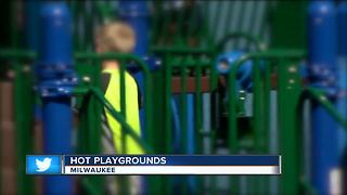 Hot playground equipment can cause second-degree burns