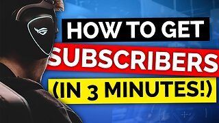 How To Get More SUBSCRIBERS On Youtube Gaming Channel (In 3 Minutes!)