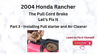 How To Replace Pull Cord on 2004 Honda Rancher Part 3