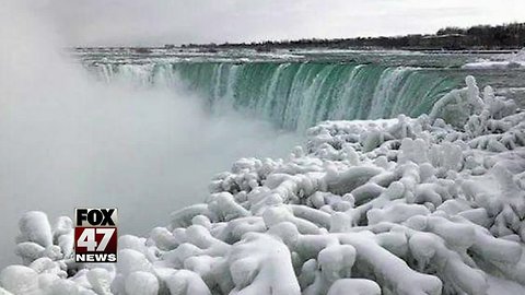 It's so cold, parts of Niagara Falls are frozen