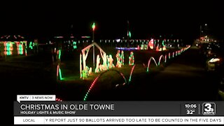 Holiday lights and music show in Olde Towne Bellevue