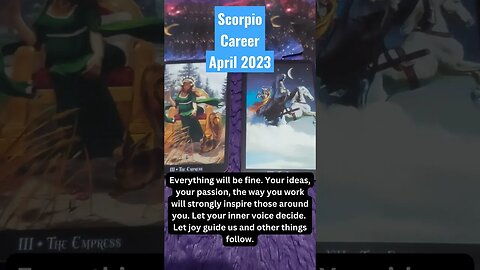 Scorpio Career April 2023 #tarotscope #tarot #scorpio #tarotreading #career #careerreading
